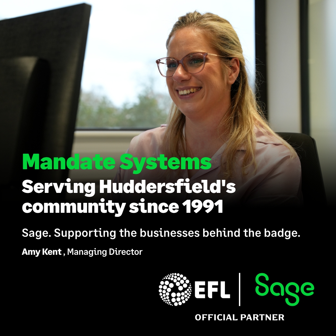 htafc's tweet image. #AD Congratulations to Mandate Systems - the @sageGB Business Behind the Badge winner. Thank you for everything you do in the community and for your continued support.
 
Find out more on how Sage can support your business – get started for free sage.com/efl/products

#SageEFL