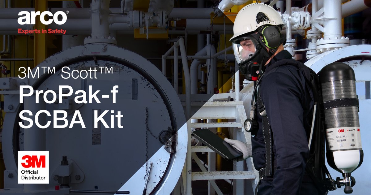 ArcoSafety's tweet image. Experience rapid response with the 3M™ Scott™ ProPak-f SCBA Kit, ideal for Type 2 SCBA IDLH situations in marine, industrial, and oil/gas firefighting. With a 46-minute composite cylinder and a tempest demand valve. Learn More: loom.ly/LZesY6w #3M #safety #firefighting