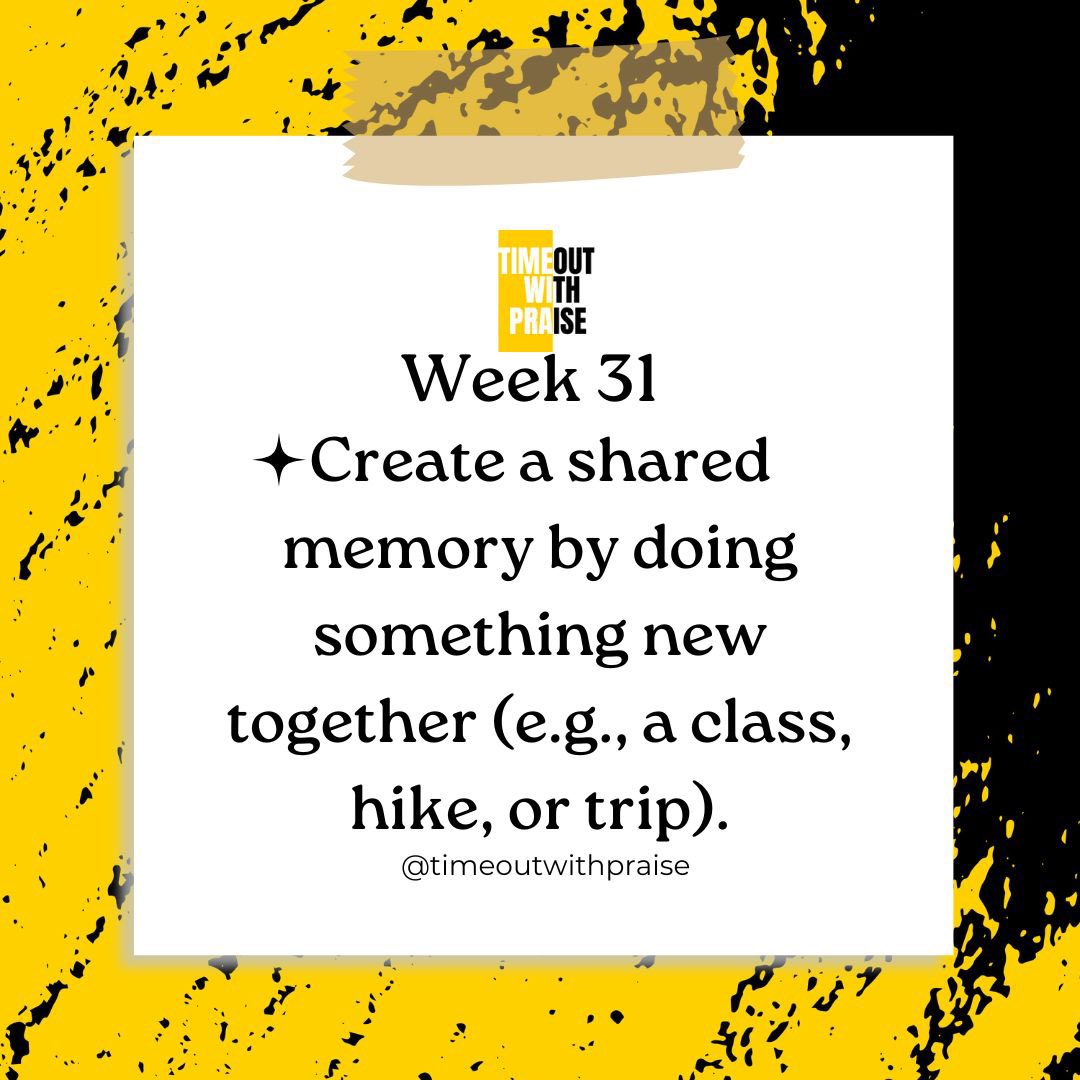 TimeoutwithP's tweet photo. New experiences = new memories. 💛

This week, try something fresh with your friend, a class, a hike, a quick trip… anything that reminds you both that friendship is an adventure.
 
#friendship 
#friendshipchallenge 
#timeoutwithpraise https://t.co/w3z039d6Bh
