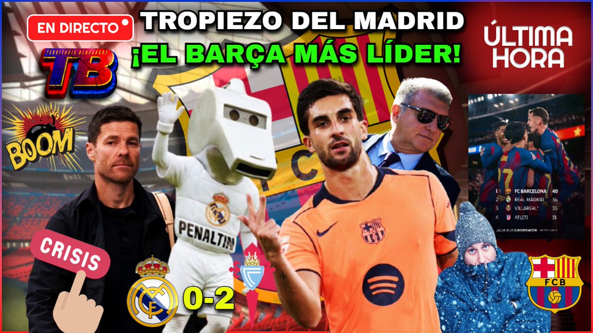 🔥 DIRECTO HOY | 19:00 🇪🇸
En Territorio Blaugrana
💥 Batacazo del Madrid 0-2
🔵🔴 Barça líder con +4
⚽️ Mañana Champions: obligación de ganar y golear
¡Te espero para un directo cargado de análisis y debate!
youtube.com/live/vcm70ZYNw…

#Barça #Barcelona #RealMadrid #LaLiga #UCL