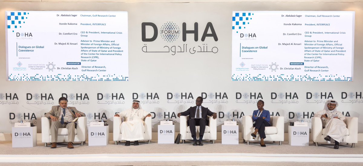 Gulf_Research's tweet image. The Gulf Research Center (GRC) concluded its participation at #DohaForum2025 @DohaForum with the public panel “Dialogues on Global Coexistence”, organized in partnership with the Center for International Policy Research (CIPR) @majedalansari @MofaQatar_EN 

Speakers included:
Dr.…