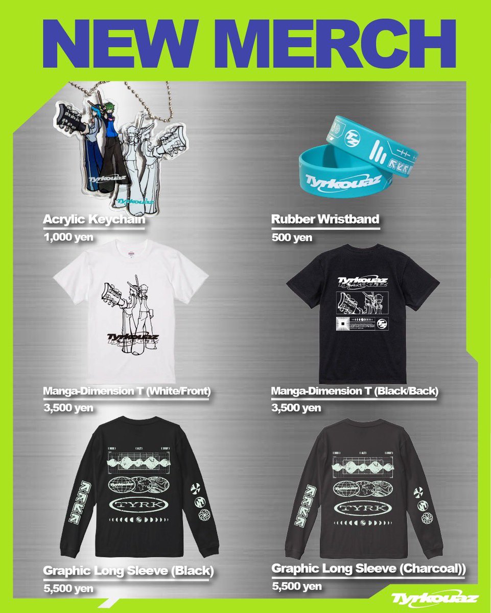 ▶︎ NEW MERCH!! ◀︎ 12/12“Tyrkouaz 1st One-Man”物販にて 新グッズ