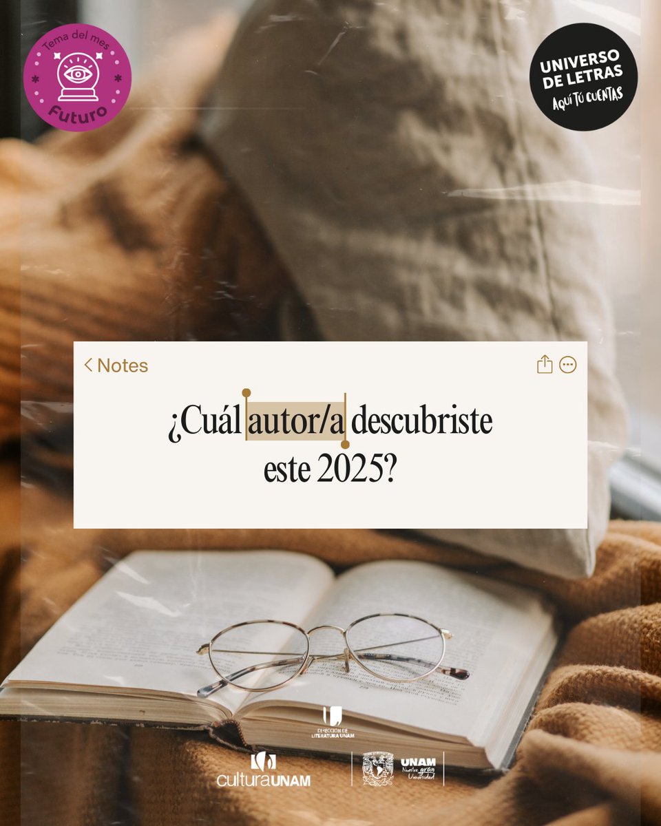 Ya casi acaba el año, es hora de hacer un recuento.

📖🤓Cuéntanos a qué autor/a descubriste en 2025,  ¡Aquí tú cuentas!