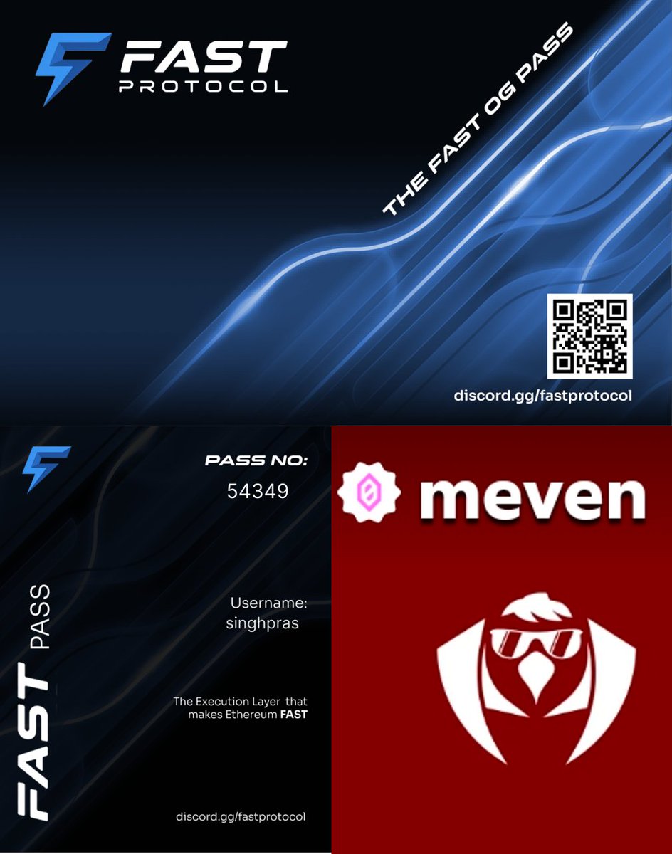 Claimed my Fast OG Pass for @fast_protocol.

Ethereum without the pending hell, millisecond preconfirmations, and encrypted ingress security.

Join the Fast community and claim your Fast points:
discord.gg/fastprotocol