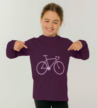 SortiBag's tweet image. Rolling easy and light with a spark of delight. 💜🚲 Join Our #MindTimeMission With This Organic Cotton Jumbo Bicycle Print T-Shirt in Purple. In partnership with @Teemillstore the pioneering sustainable fashion platform. sorti.teemill.com