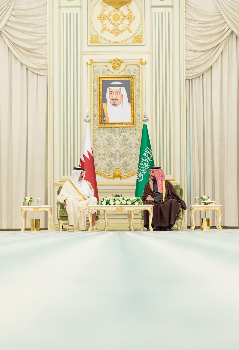 spagov's tweet image. سمو #ولي_العهد وسمو أمير دولة قطر يعقدان جلسة مباحثات في قصر اليمامة بالرياض.
#أمير_قطر_في_الرياض
#واس