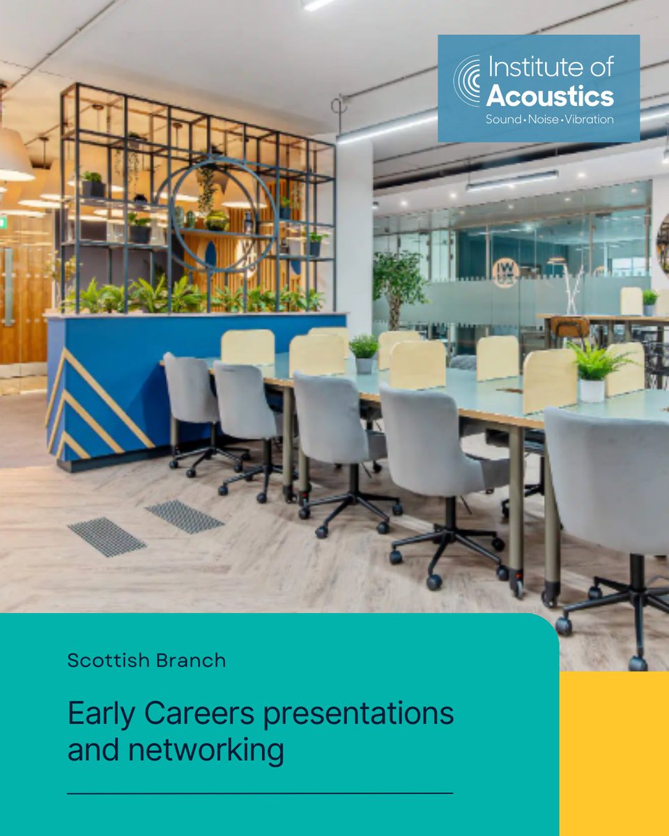 Last chance to join us tomorrow - don’t miss out! 

Come along to three short, dynamic presentations from early-career acoustics professionals, then stay to mingle and build new creative networks. Whether you’re just starting out or looking to share ideas and make connections -