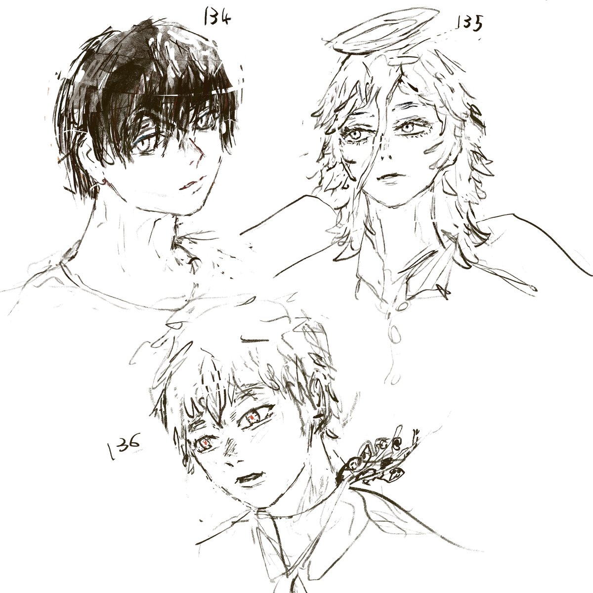 136/1000 some doodles before bed (lazy day today)