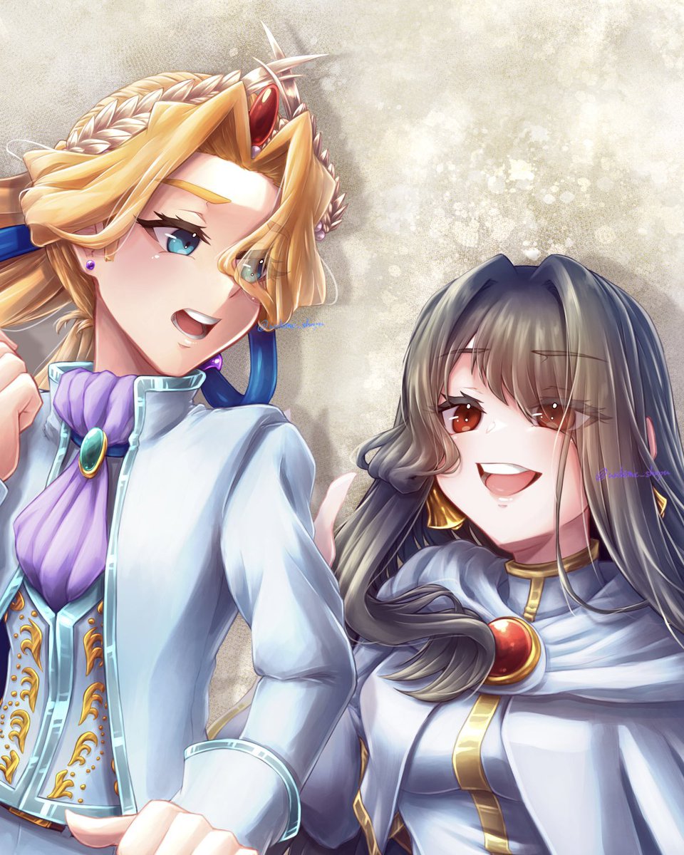 urihime_shuyu's tweet image. 冬コミ新刊の表紙絵です！！！
2人のビジュが良く描けたので満足しました！

新刊は一体、どんな話になるんですかね〜
次は巻末に載せるキャラ立ち絵描いていきます！！

#イラスト #illustration #天啓聖女 #天啓の聖女はみんなを幸せにしたい #C107進捗