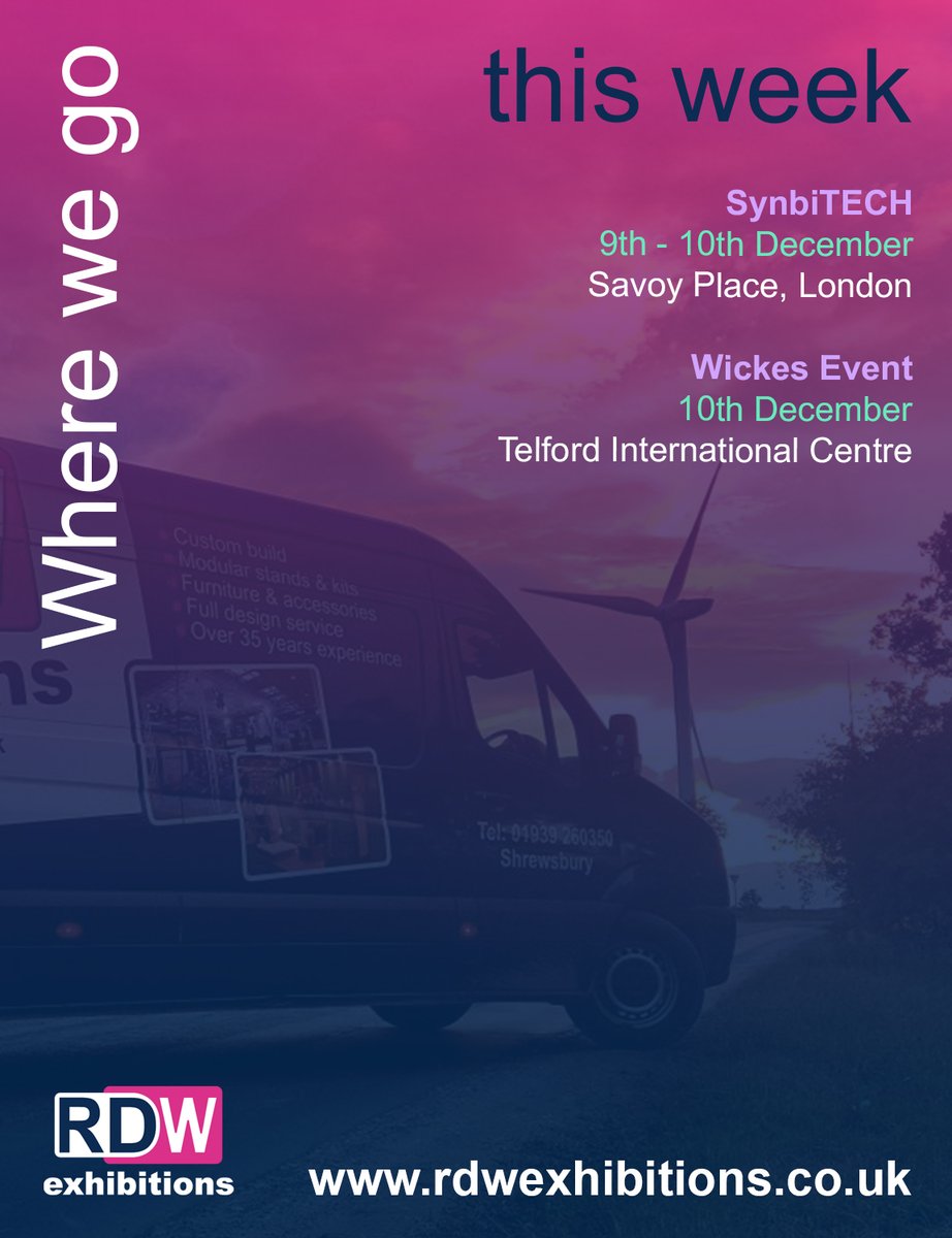 Our last couple of shows for 2025 taking place this week! 

#Exhibitions #RDWExhibitions #EventProfessionals #standbuilders