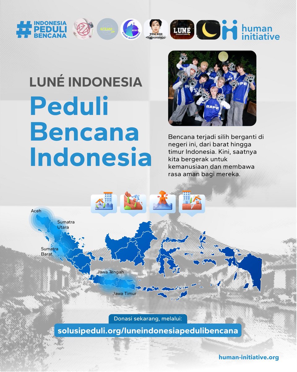 ANDPROJXT's tweet image. #LUNÉpeduli

 Halo Luné! ANDPROJXT berkolaborasi dengan Human Initiative mengajak teman teman untuk membantu saudara kita yang terdampak bencana.

Kontribusi sekecil apapun akan sangat berarti untuk mereka yang membutuhkan.

Silakan bernonasi melalui: 
🔎 solusipeduli.org/luneindonesiap…