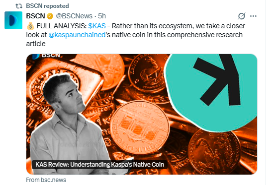 Crypt0Proselyte's tweet photo. Kaspa Daily Recap - December 8:

• Market sentiment still heavily bullish: $KAS is currently ranked #1 in market-wide bullish sentiment.

• Major ecosystem research coverage:
@BSCNews  published a full analysis on Kaspa’s L1 design and tokenomics.

• Space-based decentralization initiative
Kaspa’s KONI (Kaspa Orbital Node Initiative @KaspaKii ) gained renewed attention, with community members highlighting that a #Kaspa node is being deployed to Low Earth Orbit which pushes decentralization beyond terrestrial limits.

• DAGKnight & 100 BPS discussions grow
Technical threads continue breaking down:
– how 100 BPS pushes Kaspa toward Visa-level throughput on L1
– how DAGKnight removes fixed latency
– how MEV auctions and oracle protocols plug into the long-term design.

• Kaspa's reddit adds $KAS tipping integration  via @KaspaTipbot : Reddit community now has native Kaspa tipping, expanding real-world microtransaction use cases.

If you’d like to support my Kaspa research and daily coverage, tips are appreciated:
kaspa:qrntz5ere9ar4arpm0dy4ln6wa8q02u075024qchg48d5m2cpwjjzedq4hgya

Crypto Proselyte