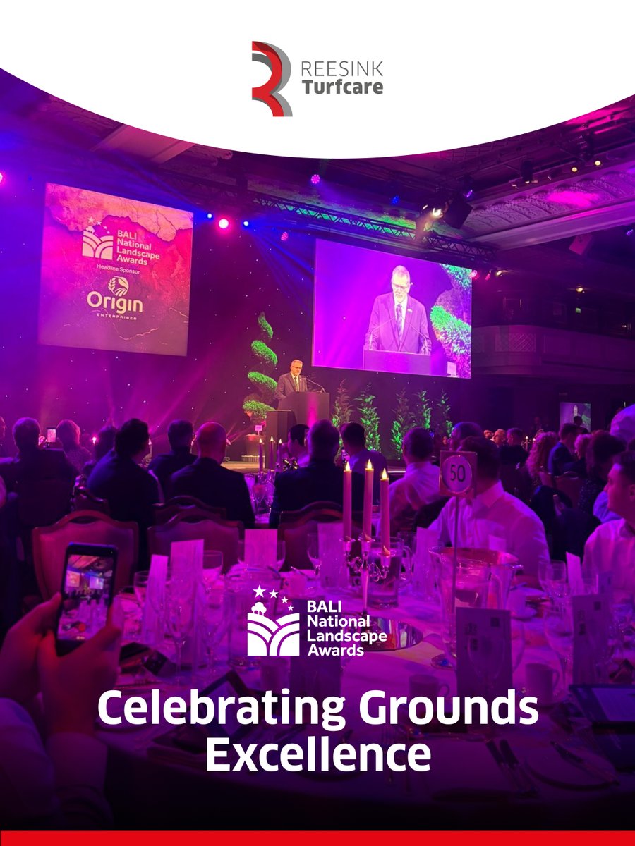 ReesinkTurfcare's tweet photo. We were honoured to attend the BALI Awards on Friday evening, proudly sponsoring the Grounds Maintenance Award.

Congratulations to the well deserved winner! It's always a joy to recognise and celebrate the stars leading the way in our industry.

#Reesink #BALIawards https://t.co/W9NtxM3Y0Q