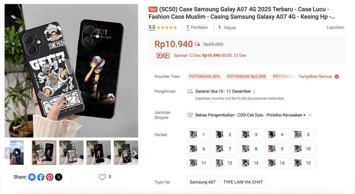 case hape kayak gini cuma 10rb an cuy
.
s.shopee.co.id/7fSc2f9fK8
