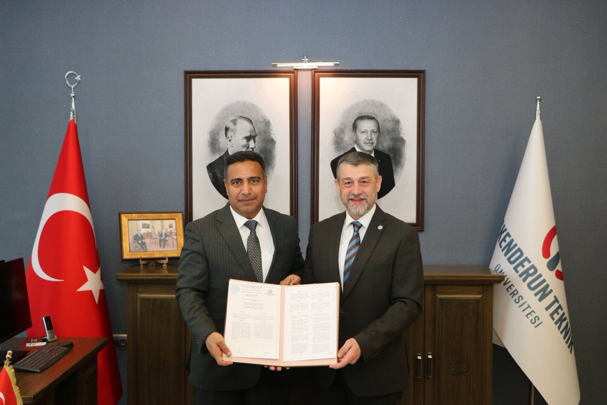 isteEduTr's tweet photo. İSKENDERUN TEKNİK ÜNİVERSİTESİ’NDEN KUZEY MAKEDONYA’YA AKADEMİK KÖPRÜ
Kuzey Makedonya Uluslararası Vizyon Üniversitesi Rektörü Prof. Dr. Ahmet Vecdi CAN, İskenderun Teknik Üniversitesi Rektörü Prof. Dr. Mehmet DURUEL’i makamında ziyaret etti.

https://t.co/BWsebE8xcB https://t.co/TQlycXQhOO