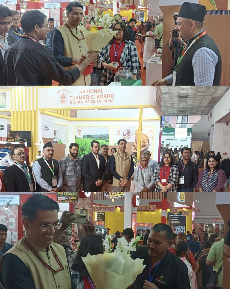 Shri Nitin Kumar Yadav, IAS, visited the National Turmeric Board stall at IITF2025, reaffirming the Ministry’s commitment to boosting India’s spice sector and elevating turmeric on the global stage.
#NTB #GoldenSpice #MakeInIndia #AgriExport #SpiceOfIndia #TradeFair2025