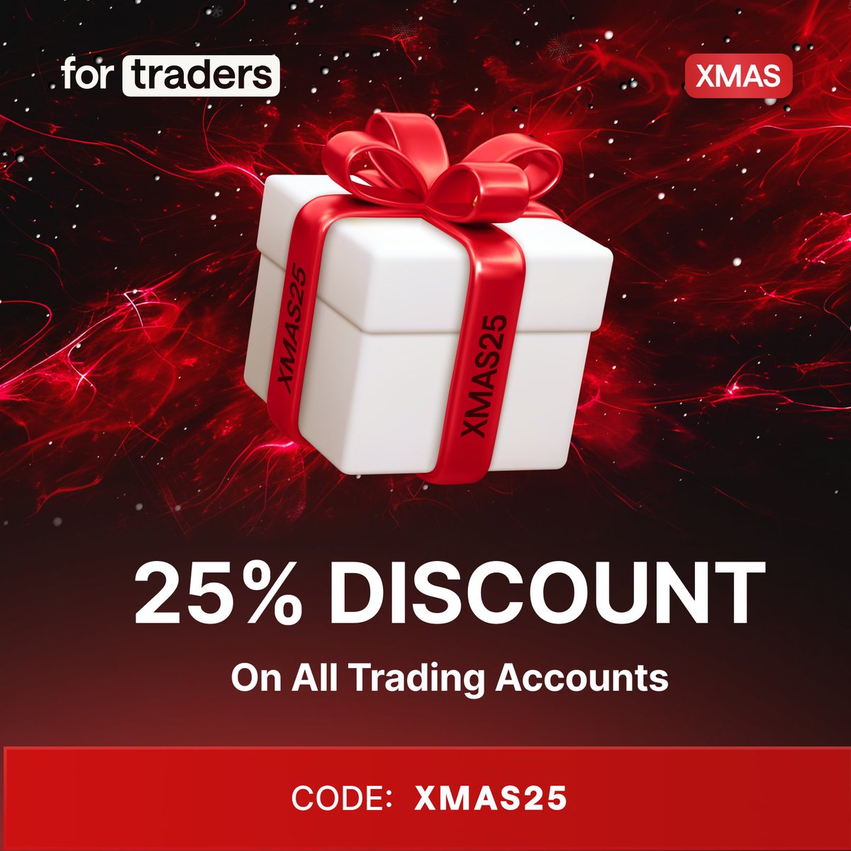 🎄 THE XMAS PROMO JUST WENT LIVE! 🎁

And it’s hitting hard.

🔥 25% OFF all accounts and challenges

🎅🏼 Code: XMAS25

No waiting. No teasing.

The Christmas deal is active right now and it’s your chance to jump in smart before the New Year rush.

👉🏻 Use XMAS25 at checkout

👉🏻