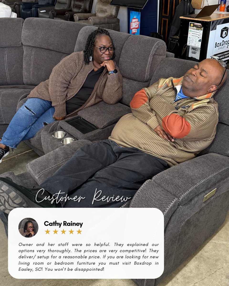 BoxDropEasley's tweet image. 🎉WELCOME TO THE COMFORT CLUB, RAINEY FAMILY!🎉

This BRAND NEW sectional is officially home and ready for family movie nights, cozy naps, and ALL the memories! 🛋️💤🎬

The BEST part?
✅ Zero Down
✅ 100 Days to Pay
✅ Delivered &amp;amp; Enjoyed FAST!