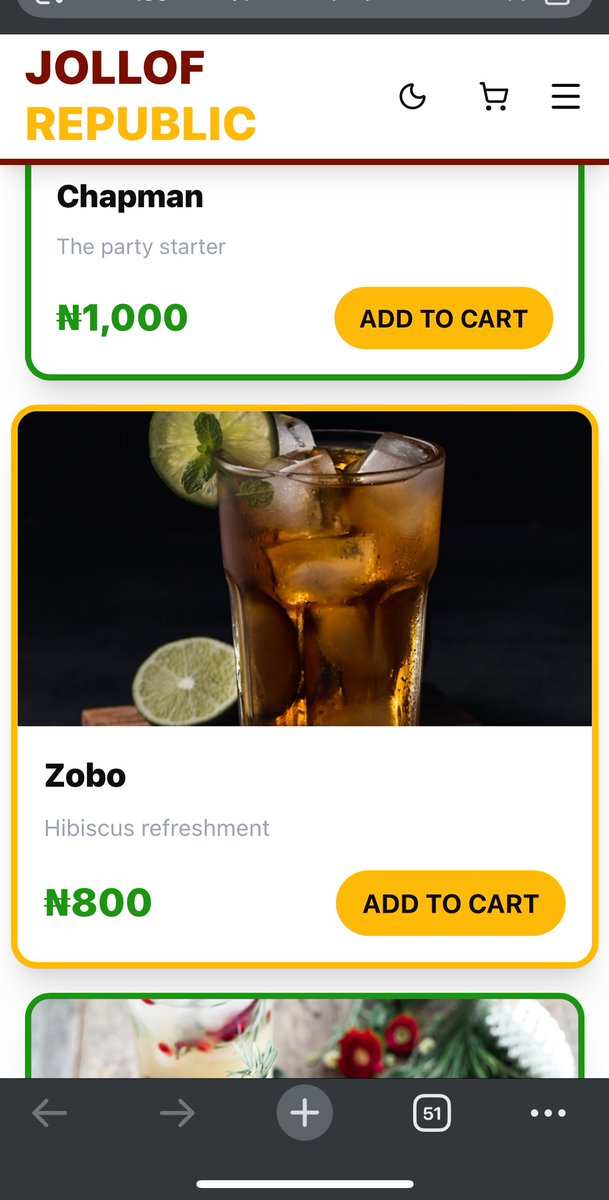 Dollypee181's tweet image. Built the same food ordering site twice and it low-key improved how i code.
first time: vanilla JS, fighting with the DOM 
second time: React, wondering how easy things can be😂. Same features, way cleaner code.
live: …0qgg7-dollypee18s-projects.vercel.app
code: github.com/Dollypee18/jol…
#ReacJS