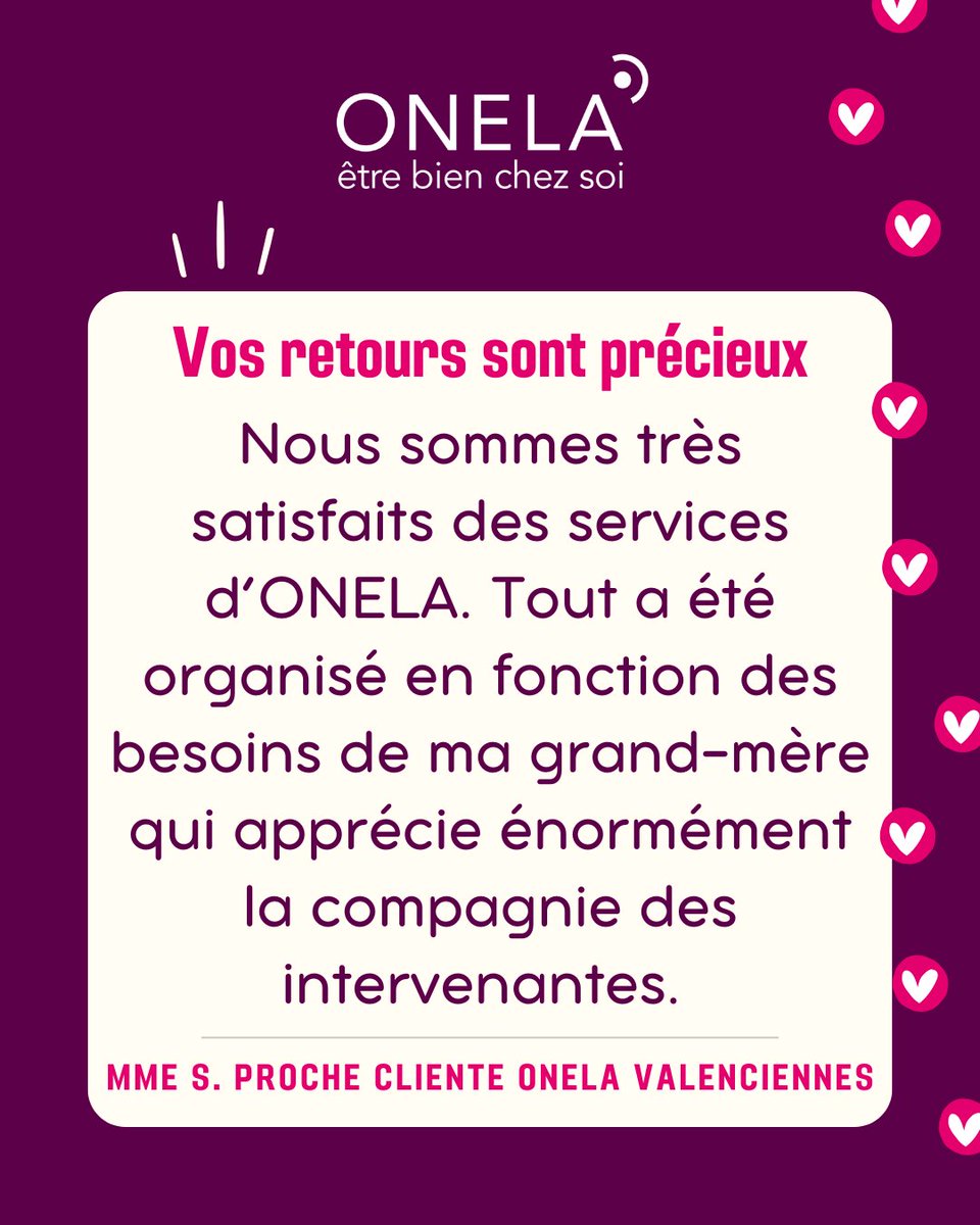 💬Un témoignage qui donne du sens à l'#accompagnement #ONELA !

Ce #témoignage n’est qu’un exemple parmi tant d’autres qui met en lumière les engagements d’ONELA au quotidien.

🙏 Merci pour cette confiance, et bravo à nos équipes de Valenciennes pour leur #engagement quotidien.