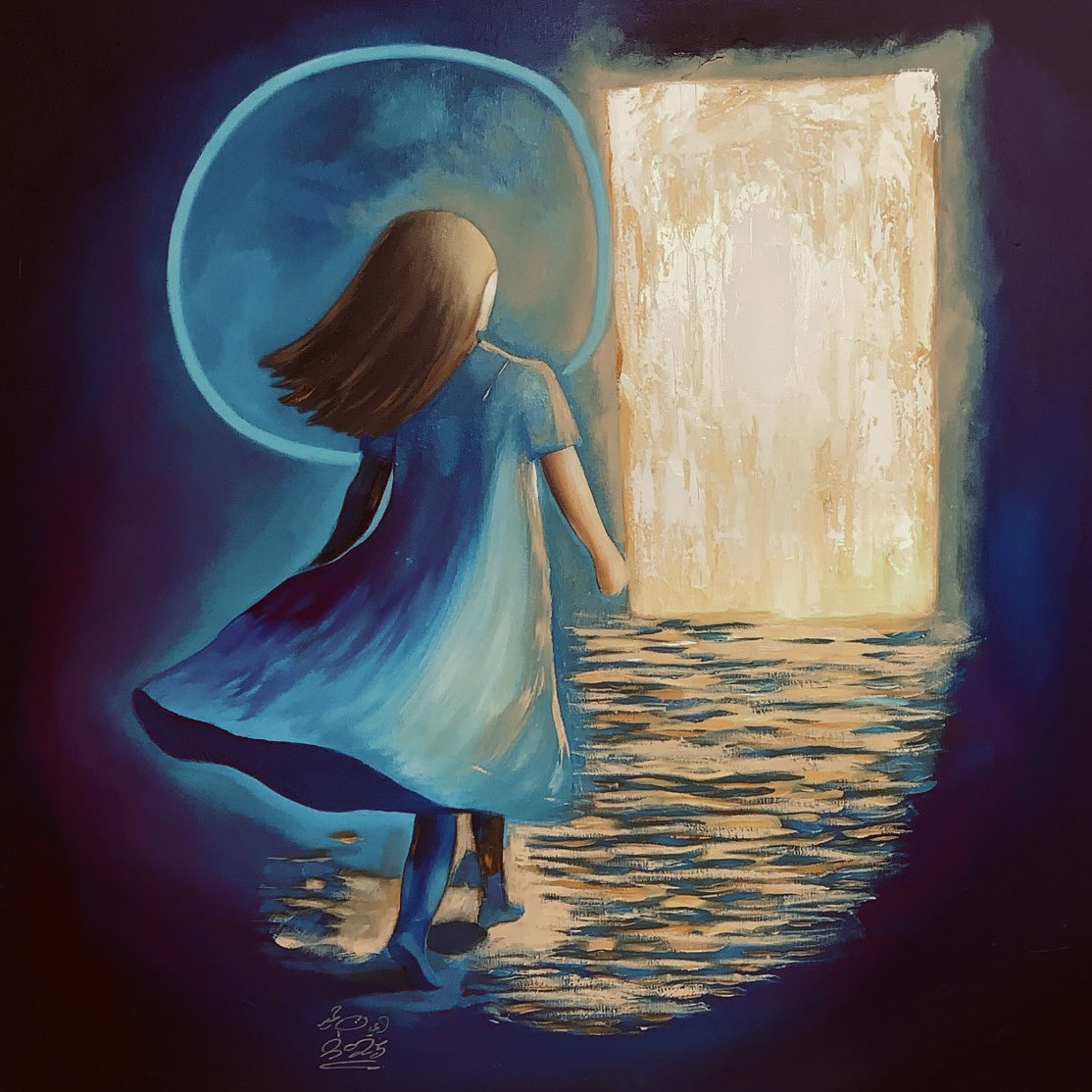 العنوان: ضوء لورود السكري 
المقاس: 80×80 سم
المدرسة الفنية: تعبيرية رمزية 

#Art
#Artist
#Painting 
#FineArt
#artgallery