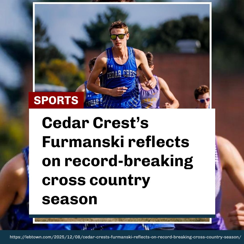 Cedar Crest senior Travis Furmanski won the PIAA Class AAA Cross Country Championship in November, running a 15:34 at Hershey’s Parkview Course to become the school’s first state champion in the sport since 1990. lebtown.com/2025/12/08/ced…