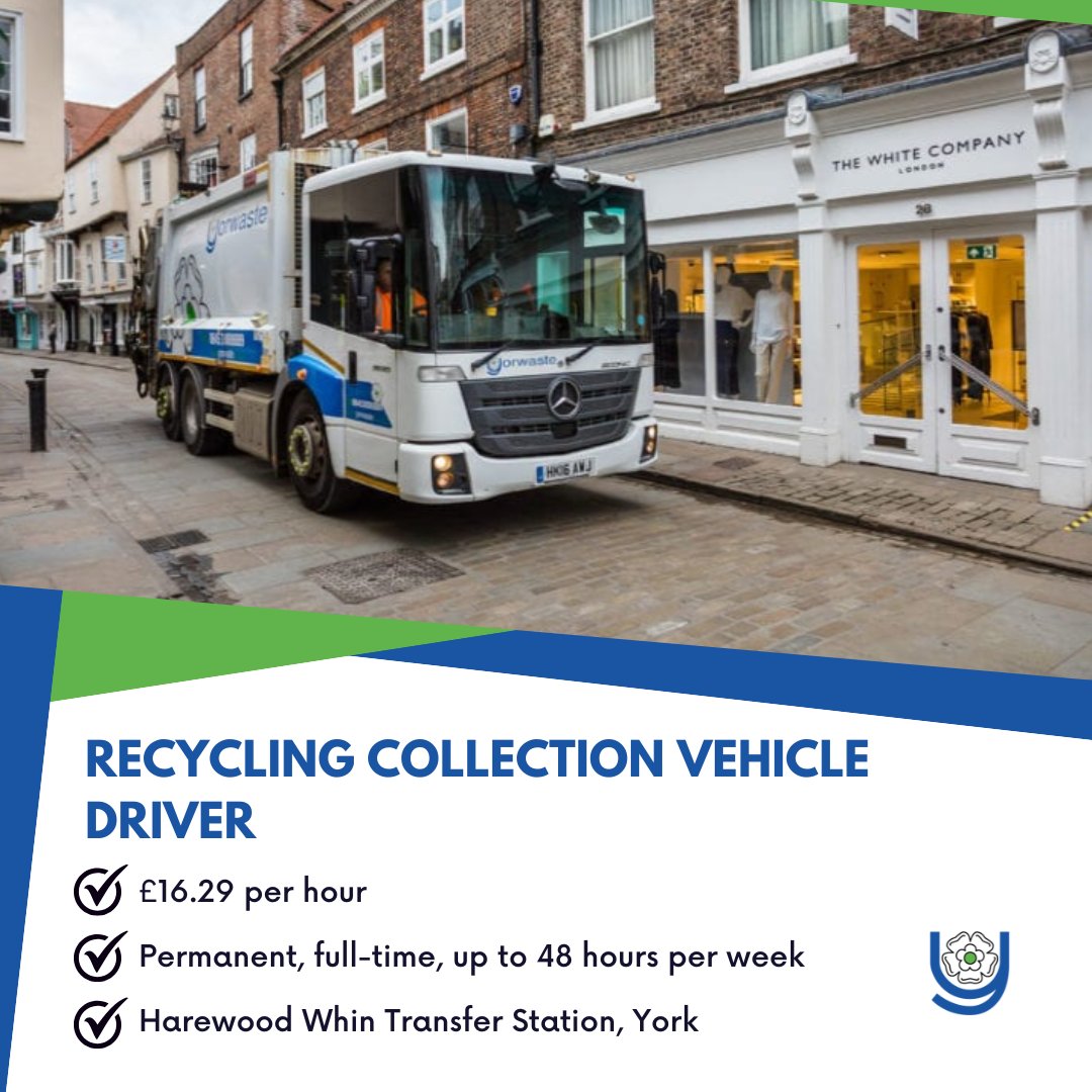 🚛 Ready to drive change for a greener future?

Join Yorwaste as a Recycling Collection Vehicle Driver and play a key role in delivering sustainable waste solutions across York and North Yorkshire.

👉 Apply now: tinyurl.com/yahmp9k2