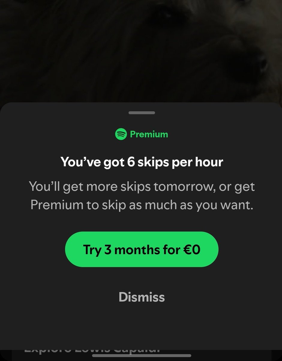 esteewolfs's tweet photo. @Spotify @SpotifyCares Since today I can't choose/skip specific songs anymore as a free user, even though the new Pick &amp; Play / Search &amp; Play features should allow this. Is this a bug, a limitation, or was the feature removed? Would appreciate some clarity 🙏 https://t.co/jLvUUOPdqA