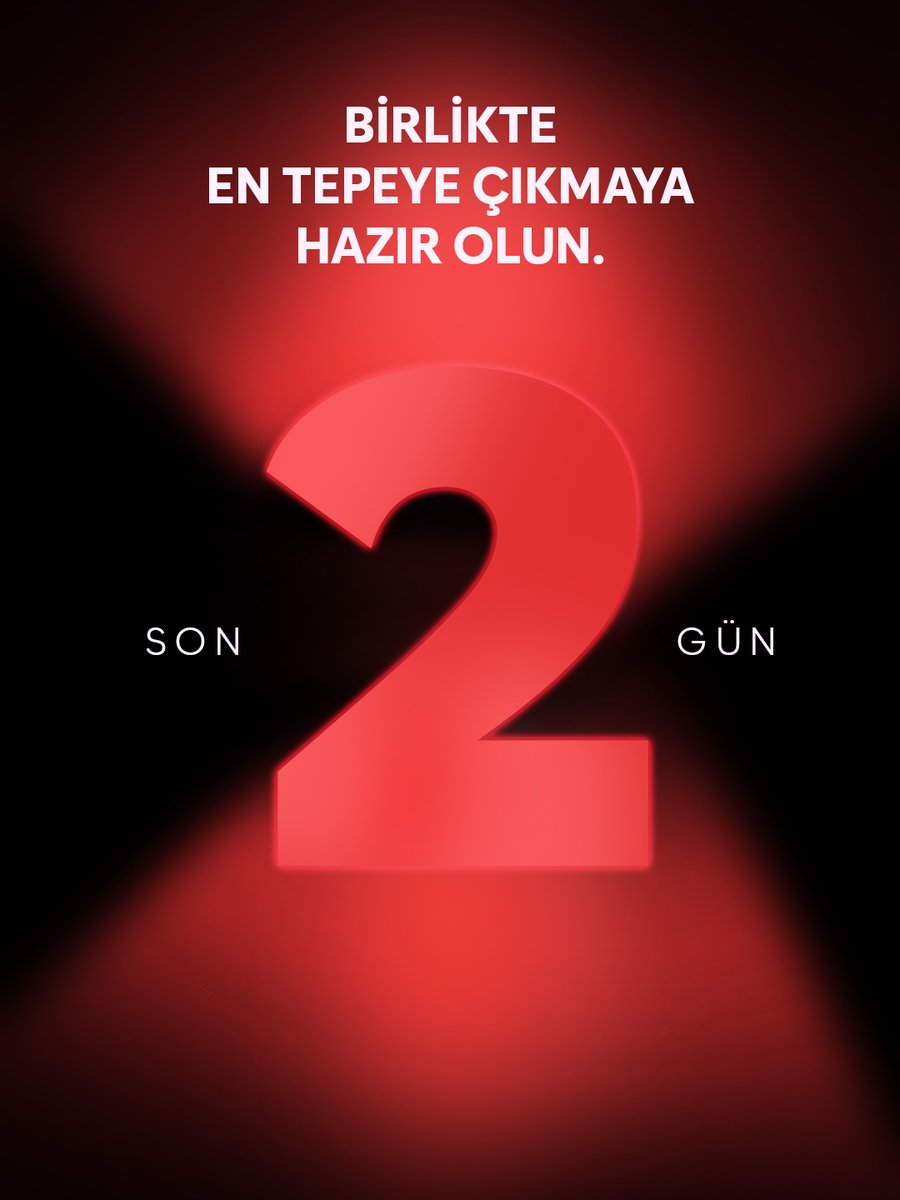 2 gün kaldı!
TEPE’NİN YENİ DÖNEMİNE HAZIR OLUN.