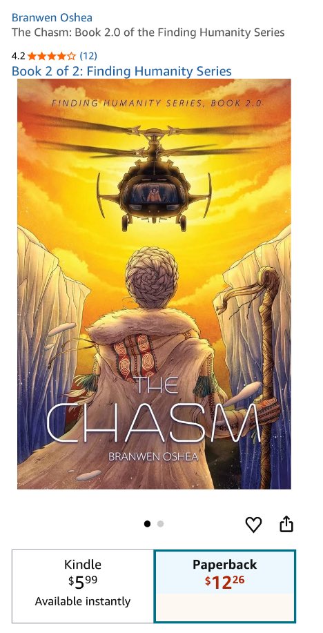 BranwenOShea's tweet image. Save almost $7 on the paperback of The Chasm! Amazon only, since they marked it down. 

💫A Great Holiday Gift for Teens!💫

The humans and star beings thought the biggest problem they faced was each other. They thought wrong.
1/2
