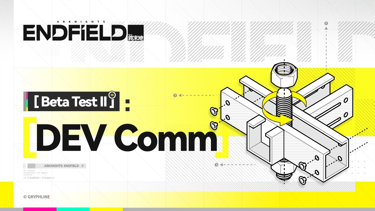 AKEndfield's tweet image. Arknights: Endfield Beta Test II: DEV Comm//03
Dear Endministrators:

Since the launch of Beta Test II, our team has been gathering your valuable feedback through multiple channels, including surveys, customer support, and community discussions. 

You've shared important opinions…