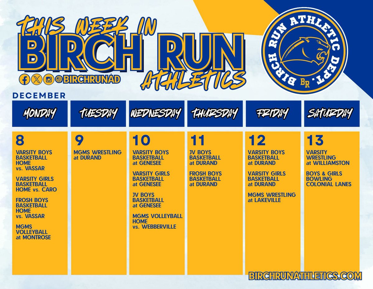 Birch Run Athletics tweet media