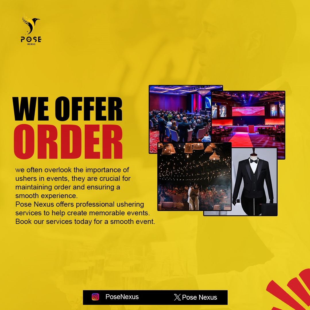 posenexus's tweet photo. The reason why you remember the good time you had at that event was because of it was done orderly. So that is what we offer, we help you make your event stay in order throughout the process of the event. So what are you waiting for. Book us today

#monday #events https://t.co/UmguzLI8K5