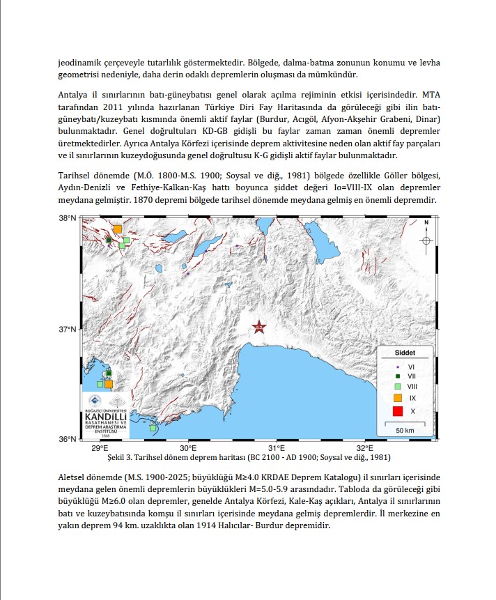 📌 TOPALLI-AKSU (ANTALYA) Depremi Bilgilendirmesi

08 Aralık 2025 tarihinde Topallı-Aksu (Antalya) (37.0157 K 30.8015 D) merkez üssünde yerel saat ile 13:21'de aletsel büyüklüğü ML 5.2 - Mw 4.9 olan şiddetlice bir deprem meydana gelmiştir. Depremin odak derinliği 95.2 km olup