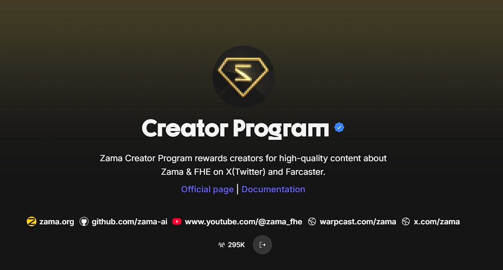 Join <a href="/zama/">Zama</a> in guild and give the rolls

✅  guild.xyz/zama/creator-p…

#ZamaCreatorProgram 
#Zama