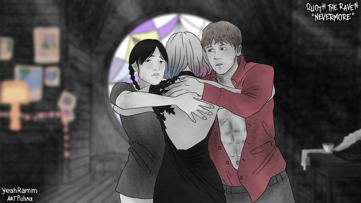 yeahRamm's tweet photo. Art to Chapter 21, "Quoth the Raven, Nevermore." 

"Ahem," Tyler clears his throat under Enid's beaming gaze. "I'm not the only one feeling awkward now, am I?"

Art by @APizhma.   

#WednesdayNetflix #Weyler #Wyler #WednesdayxTyler 

https://t.co/mMu5Lif6ny https://t.co/PJaLZWGRgZ