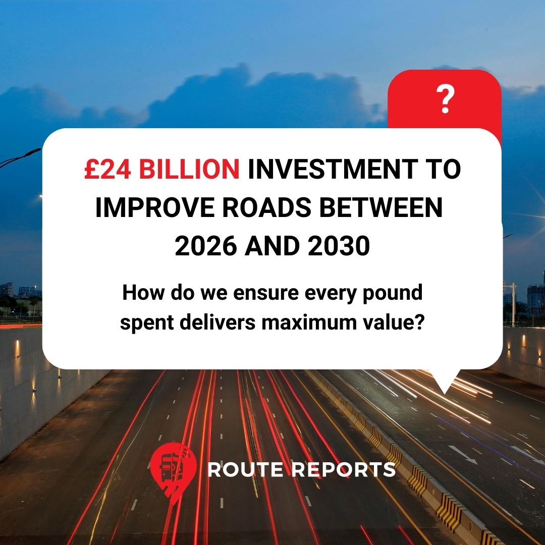 The UK is investing £24bn in roads (2026–2030). To make every pound count, smart tech is essential.

<a href="/RouteReports/">Route Reports</a> helps councils plan, predict and maintain proactively with real-time data.

More value. Better roads.
👇 globalhighways.com/news/ps24-bill…
#Infrastructure #AI