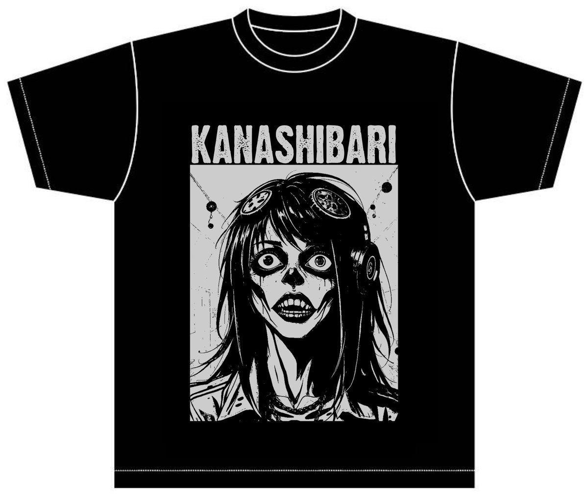 12/6(土) 山梨LIVE BAR ZERO でのギグで発売したNew Tシャツ『ゾンビガール "ナキル"』を、カナシバリ WEB SHOPでも販売開始しました！！

カナシバリ WEB SHOP
Tシャツ『ゾンビガール "ナキル"』
kxnxb.official.ec/items/127603020

​価格：3,000円（税込）

※背中側にプリントはありません。
※5.6オンス