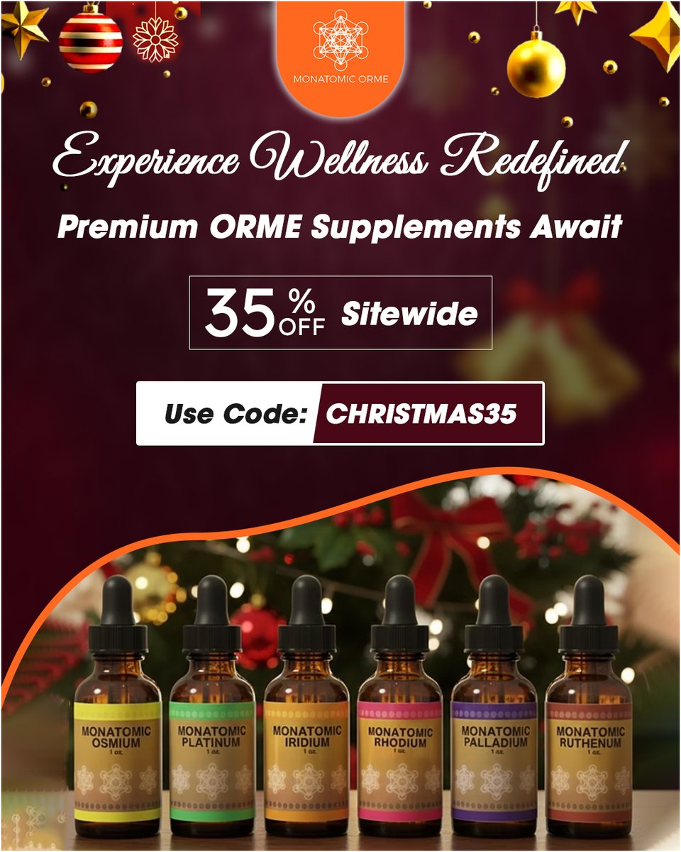 Pure, potent, transformative — Monatomic ORME supplements are here to support your health journey.
Experience balanced energy and enhanced well-being today.
SHOP NOW:
monatomic-orme.com/collections/all
#MonatomicORME #HealthSupplements #WellnessJourney #ORMESupplements #MonatomicGold