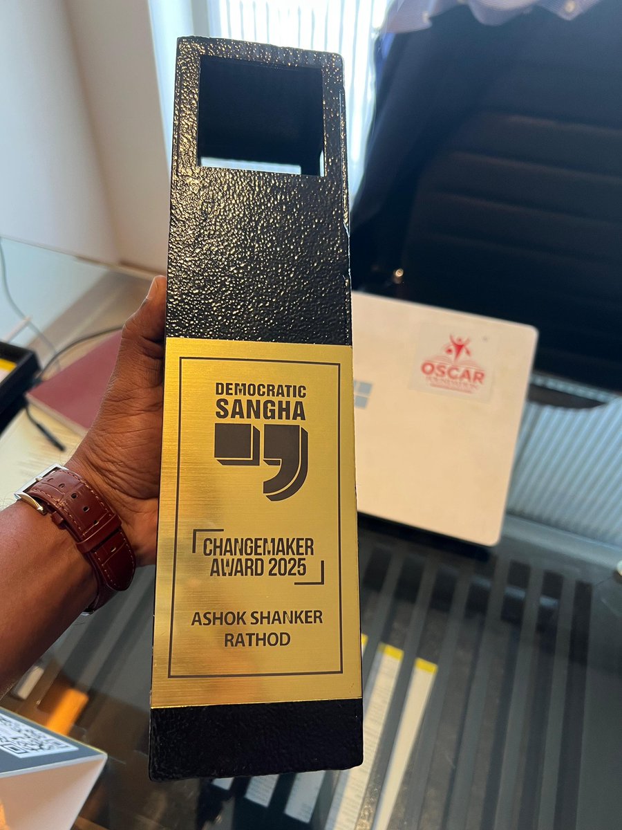 OSCAR_fdn's tweet photo. Thrilled to see @ashokrathod04, honored as a @democraticsangh Changemaker 2025! His dedication to empowering underprivileged youth through sports is reshaping India's future, one child at a time. A well-deserved recognition for a true agent of change. 🎯 https://t.co/QGNegwR104