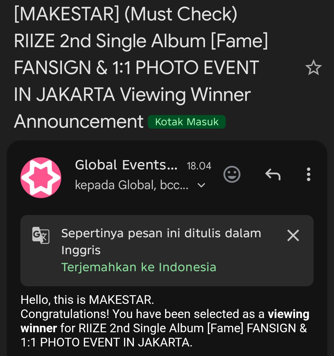 shoshootaro's tweet photo. Puji Tuhan dapat kado natal, menang viewing fs riize 🥺🥺🥺
Thank you ka @DPKlifeGO yang bantuin apply 🥺🥺🥺 https://t.co/nsCKTf2Kmy