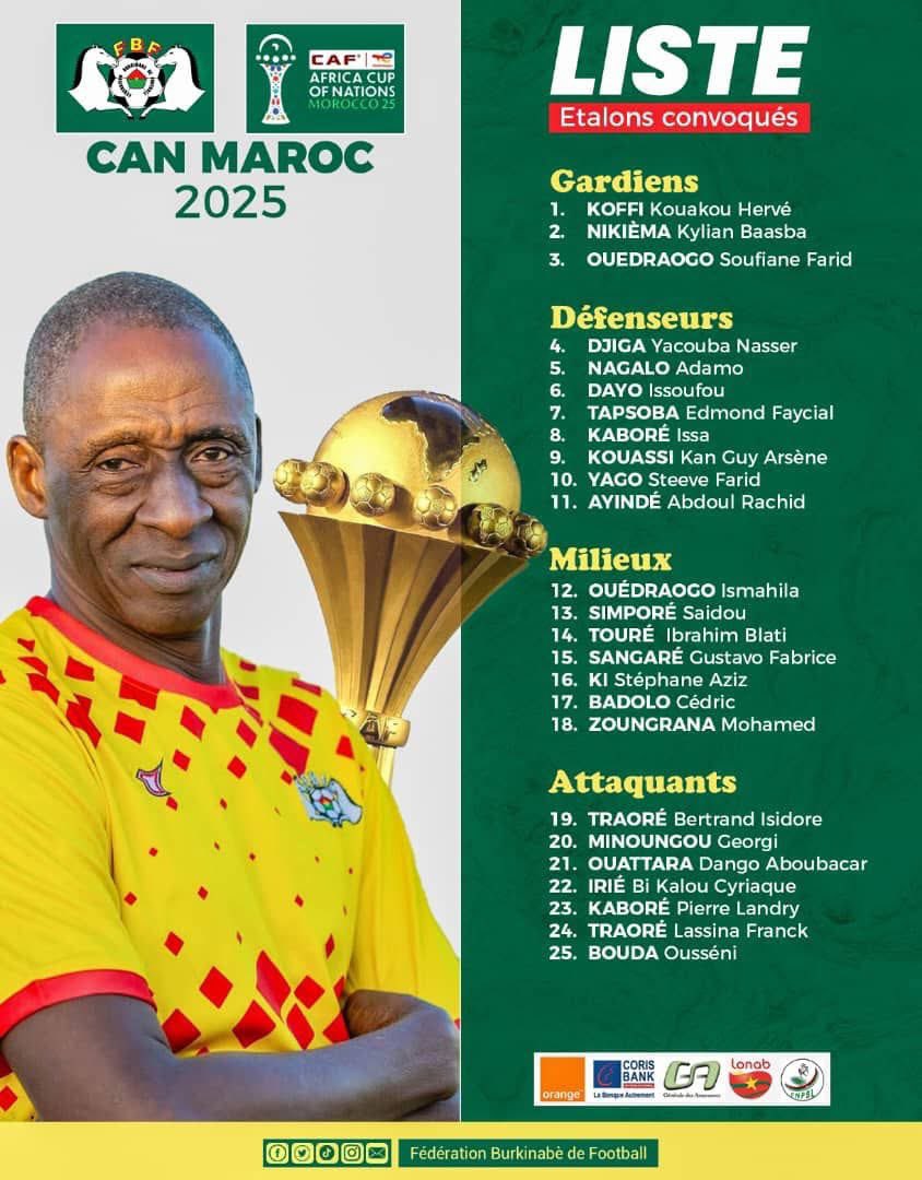 #alerteCan2025: les 25 VDP du foot de Brama Traoré pour défendre les couleurs du Burkina au Maroc.
Agence d'information du Burkina 

Doyen j’attends mon maillot du Burkina <a href="/L_Activiste226/">Leymane Sankariste✊🏿</a>