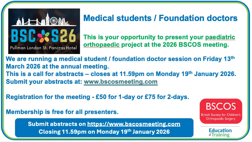 British Society for Children’s Orthopaedic Surgery tweet media