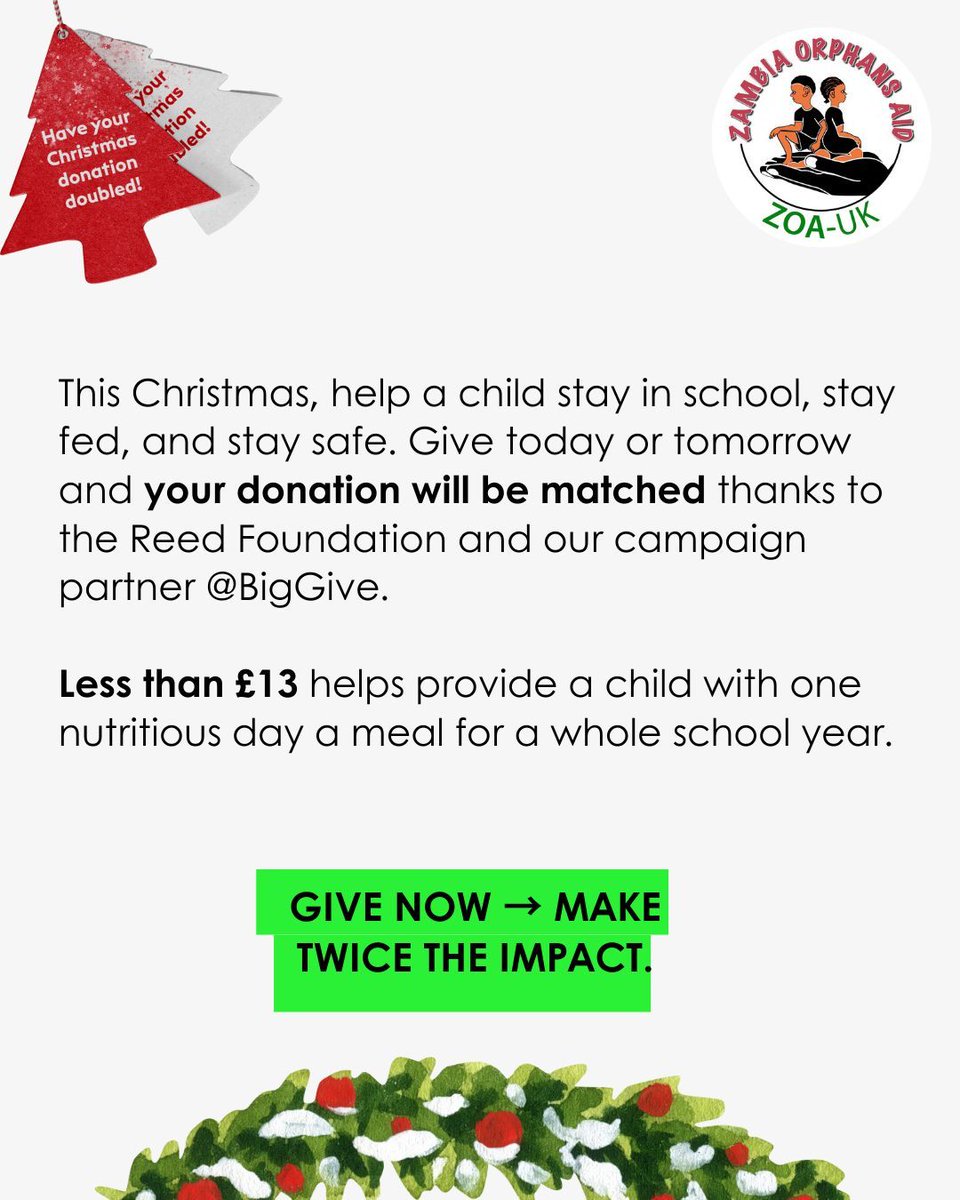 Education brings freedom, opportunity and independence. The children we support are happy and safe and dreaming big. ❤️ 

Please help us give the gift of education this Christmas. 🎁 

Please donate: bit.ly/biggivezoa
