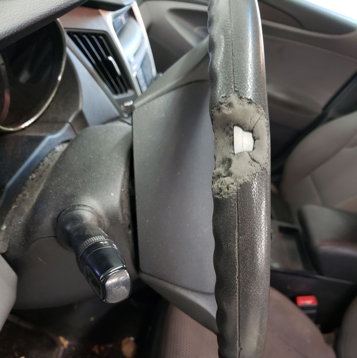 ColorGlo's tweet image. Did something take a bite out of your steering wheel? No need for a costly replacement, a Color Glo professional can make it look like new! 
colorglo.com