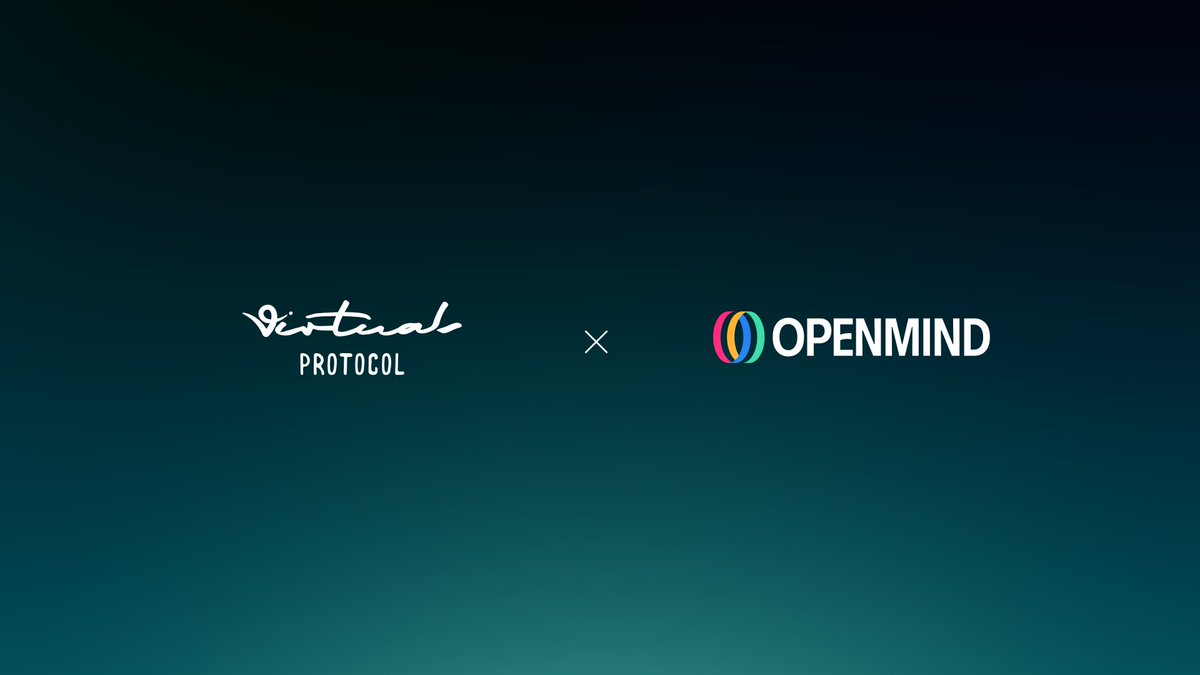 AIとロボティクスの統合を示すVirtuals Protocol x OpenMind AGI提携バナー