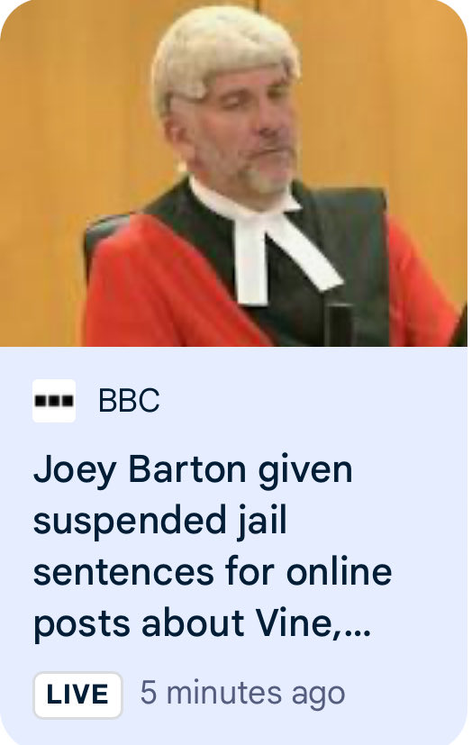 Hate him all you want even if you dislike what he says but going to prison for a social media post just shows how much this country’s fallen