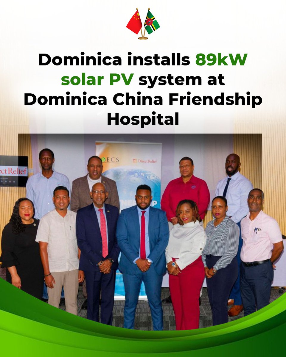 T4Dominica's tweet photo. Dominica advances healthcare sustainability with new solar-powered hospital system.
#Dominica #SolarPVSystem #HospitalFacility https://t.co/XuJRtgcXnB