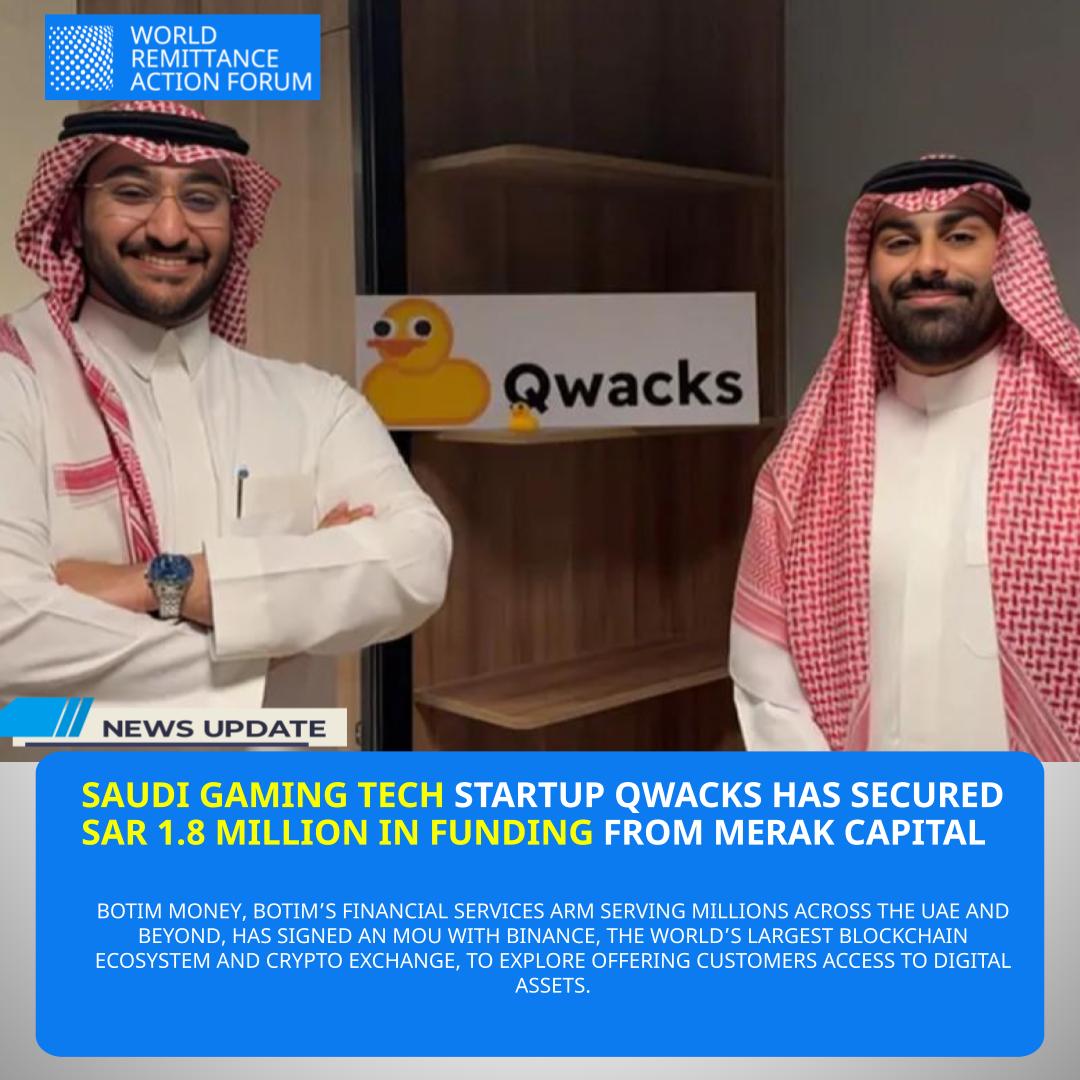 ForumRemittance's tweet photo. Qwacks, a Saudi gaming tech startup creating next-generation tools for game developers, has secured SAR 1.8 million in pre-seed funding from Merak Capital, a CMA-licensed Saudi investment firm.
#SaudiArabia #Gaming #GameDev #StartupFunding #TechInnovation #MerakCapital #PreSeed https://t.co/2zfpdu1zpM