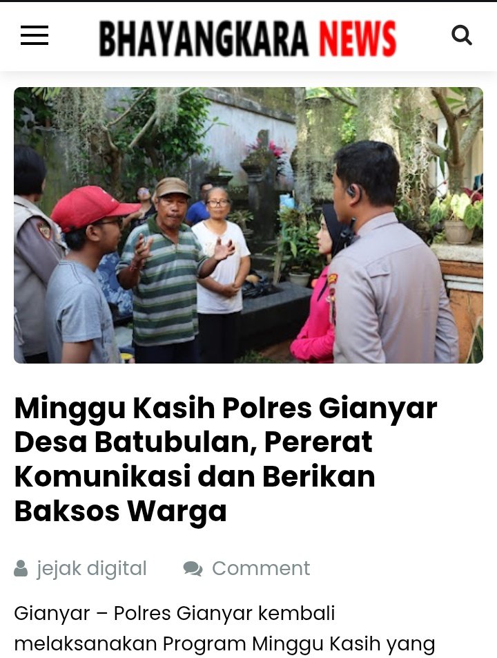 Minggu Kasih Polres Gianyar Desa Batubulan, Pererat Komunikasi dan Berikan Baksos Warga
bhayangkaranews.net/2025/12/minggu…